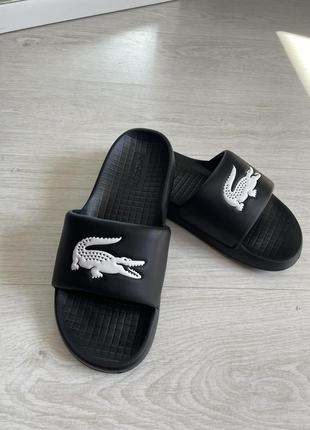 Тапки слайды шлепанцы lacoste