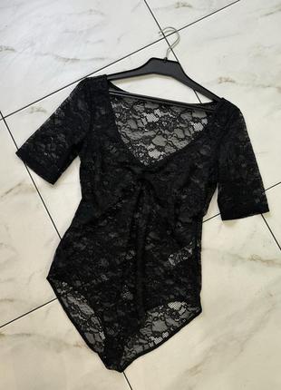 Мереживне ажурне боді кофточка блуза zara s-m (44-46)