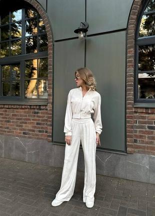 Спортивний костюм велюр штани кльош