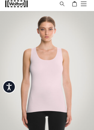 Розовая майка wolford aurora pure top