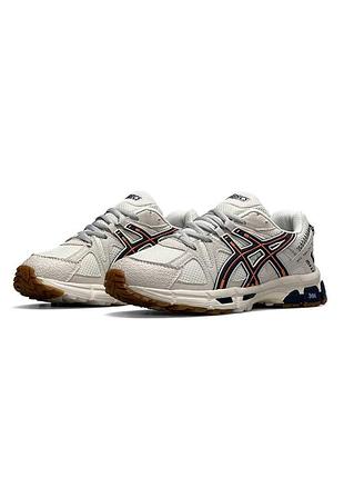 🌸женские кроссовки asics gel - kahana 8 beige navy / демисезонные / весенние, летние, осенние / текстиль, кожа, замша /