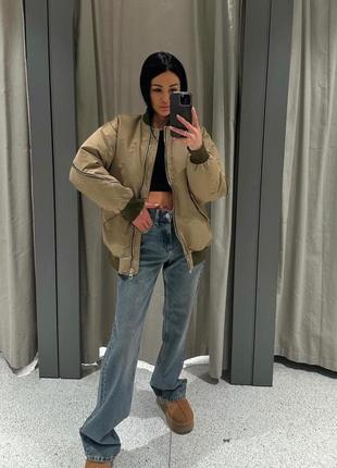 Теплий бомбер zara