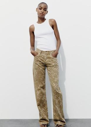 Wide leg леопардовые от zara