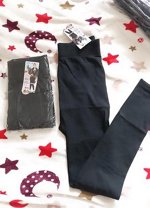 Лосины с широкой резинкой поясом имеют эффект стянутости утяжека. женские термо лосины.