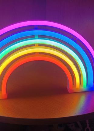 Неонова вивіска, нічник на стіну веселка