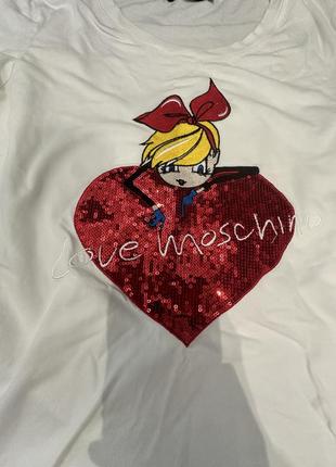 Футболка love moschino3 фото