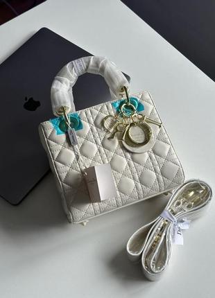 Christian dior small lady dior my abcdior bag cream2 фото