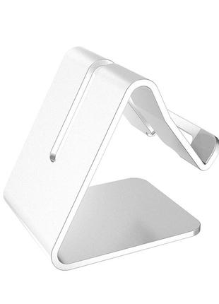 Алюминиевая подставка под телефон или планшет. держатель для телефона планшета mobile mate серебристая