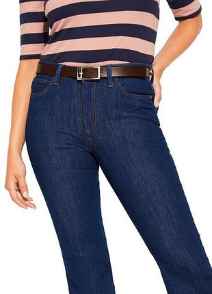 Ремень кожаный коричневый 70 см пояс