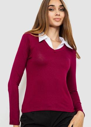 Жіночий лонгслів з коміром 186r308