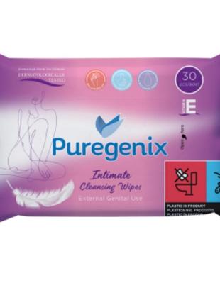 Влажные салфетки для интимной гигиены puregenix, 30 шт