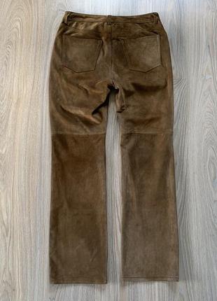 Мужские винтажные кожаные замшевые штаны брюки gap boot cut3 фото