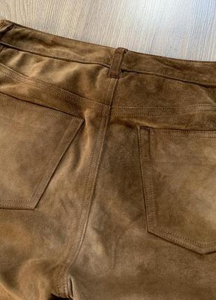 Мужские винтажные кожаные замшевые штаны брюки gap boot cut6 фото