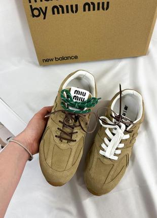 Кросівки new balance x miu miu бежеві розмір 384 фото