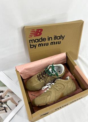 Кроссовки new balance x miu miu бежевые размер 38