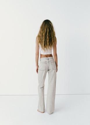 Щільні джинси світло-сірі zara new6 фото