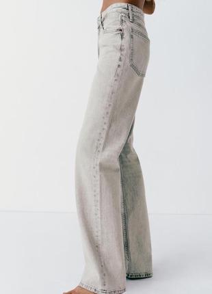 Щільні джинси світло-сірі zara new4 фото