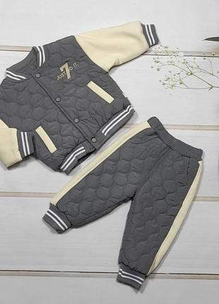 Деми костюм курточка и штаны синтепон плюш
