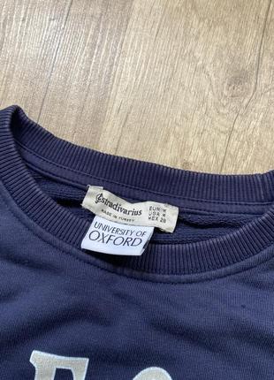 Трендовий синій трикотажний светр, світшот, кофта stradivarius oxford, p.s/m4 фото