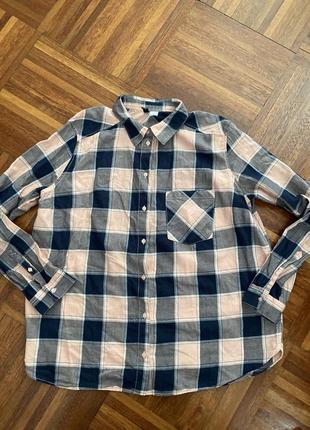 Нова бавовняна сорочка у клітинку в двох розмірах divided by h&m 44/16 48-50  і 32  xxs швеція 🇸🇪