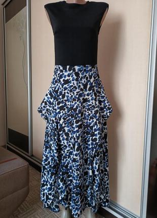 Шикарна чорно - синя сукня3 фото
