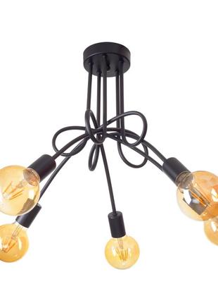 Стельова люстра лофт у спальню br-01 604s/5 e27 bk
