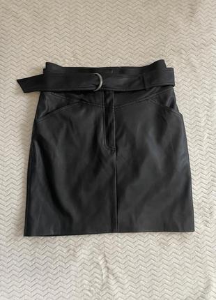Юбка кожаная