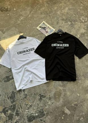 Футболка оверсайз черная chinazes