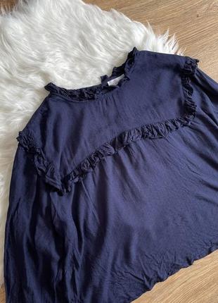 Віскозна блуза синя lost stock розмір l4 фото