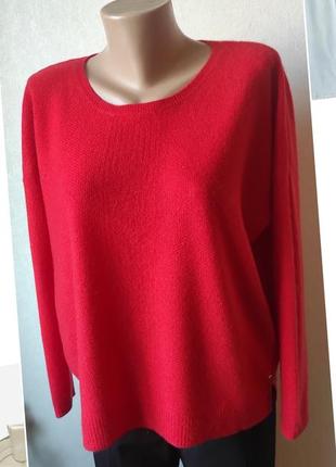 Червоний кашеміровий светр.джемпер. светр