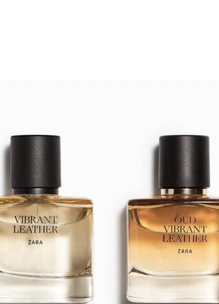 Набор парфюмированной воды для мужчины zara vibrant leather eau de parfum 60 мл + zara vivrant leather oud 60 мл