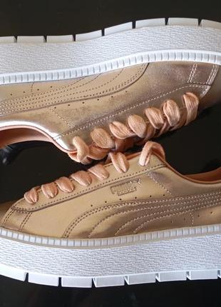 Кеды puma basket platform trace luxe оригинал натуральная кожа