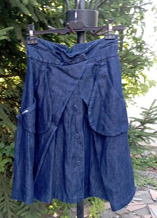 Юбка джинсовая клеш guess jeans, 28 4