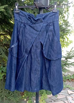 Юбка джинсовая клеш guess jeans, 28 3