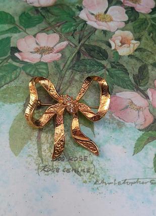 Брошь винтажная бантик в отличном состоянии