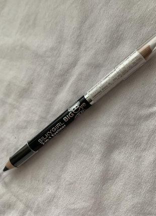 Карандаш для глаз silkygirl big eye 2-in-1 eyeliner2 фото