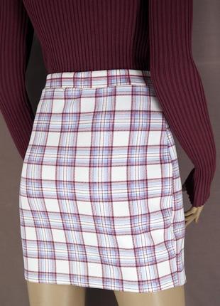 Брендовая юбка мини "boohoo" в клетку. размер uk12/eur40.3 фото