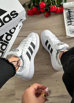 Кроссовки adidas campus white leather