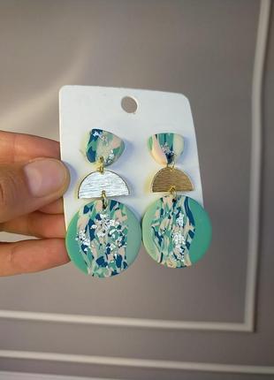 Серьги бирюзовые