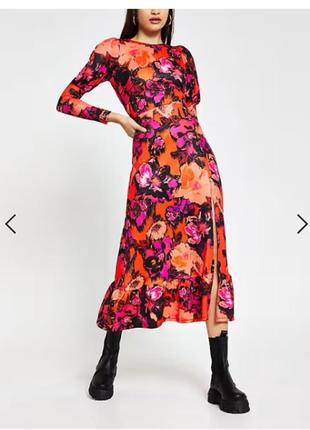 Актуальное долгое миди платье от river island