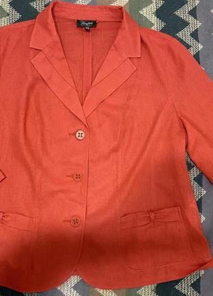 Пиджак, по составу лен и бовна, размер l5 фото