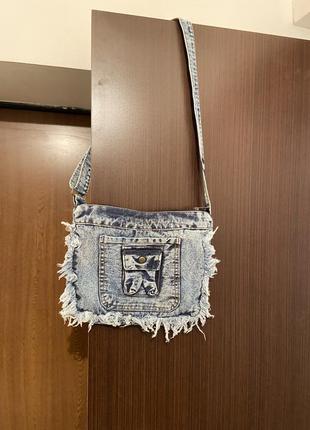 Джинсова сумка крос боді