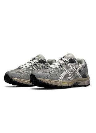 🌸женские кроссовки asics gel - kahana 8 gray white / демисезонные / весенние, летние, осенние / текстиль, кожа, замша /