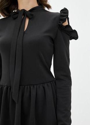 Платье miller, черное, с длинным рукавом, р.40-50; женская одежда 211648 фото