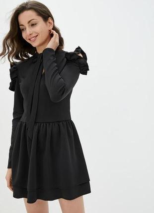 Платье miller, черное, с длинным рукавом, р.40-50; женская одежда 211641 фото
