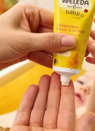 Детский крем с календулой baby pflegecreme körper & gesicht calendula, 75 ml