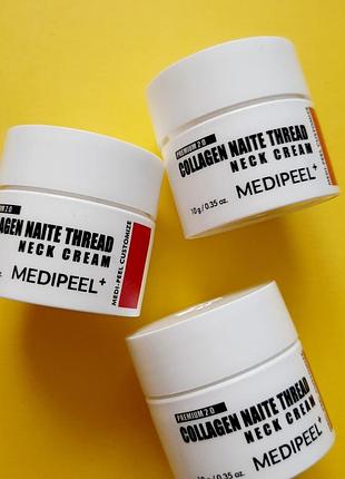 Ліфтинг-крем для шиї medi-peel premium collagen naite thread neck cream 2.0