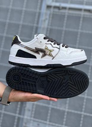 A bathing ape bape sk8 sta white/black
