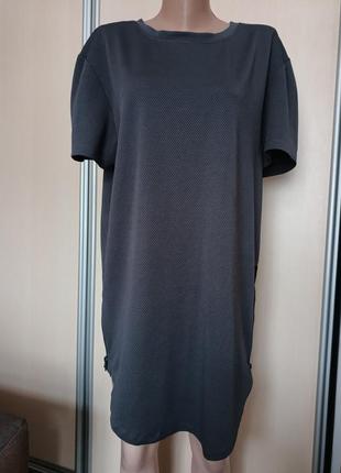 Сіра сукня - футболка/туніка1 фото