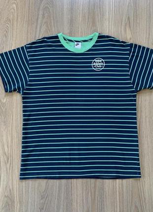 Мужская хлопковая футболка в полоску the nike tee